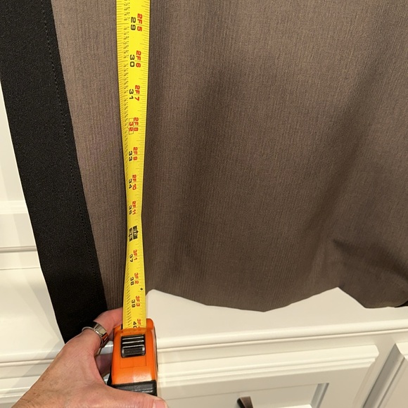 Preston & York Black and Taupe Color Block Midi Dress - Picture 5 of 7